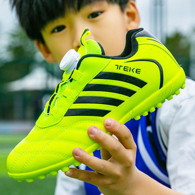 回力新款足球鞋儿童男童女童中小学生专用碎钉训练鞋旋转扣免系带