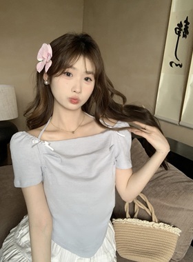 紫色缎面吊带背心女外穿夏纯欲甜辣妹抹胸上衣法式绝美雪纺娃娃衫