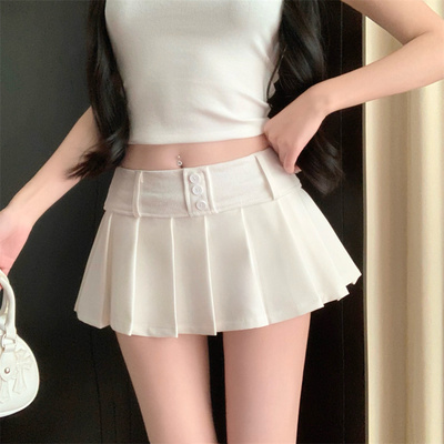 辣妹风甜辣百褶半身裙
