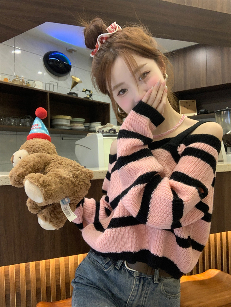 甜辣小心机针织衫女秋季