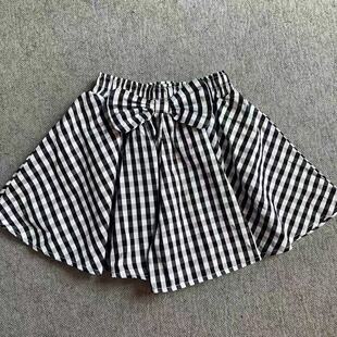 新款 110 裙款 百搭自留款 裤 女童中大童夏季 短裤 时尚 160蝴蝶格子款