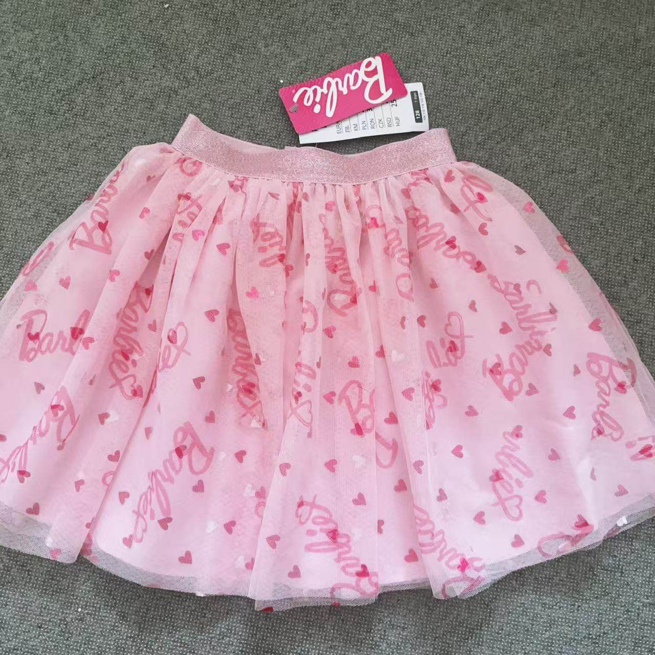 100-140外单儿童女童26年春夏新款芭比字母公主松紧腰半身裙裙子,童装/婴儿装/亲子装,半身裙,淘宝优惠券,粉丝福利购,淘宝优惠卷