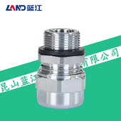 蓝江LAND 1.0细牙螺纹不锈钢电缆防水接头M12M16葛兰头304格兰头