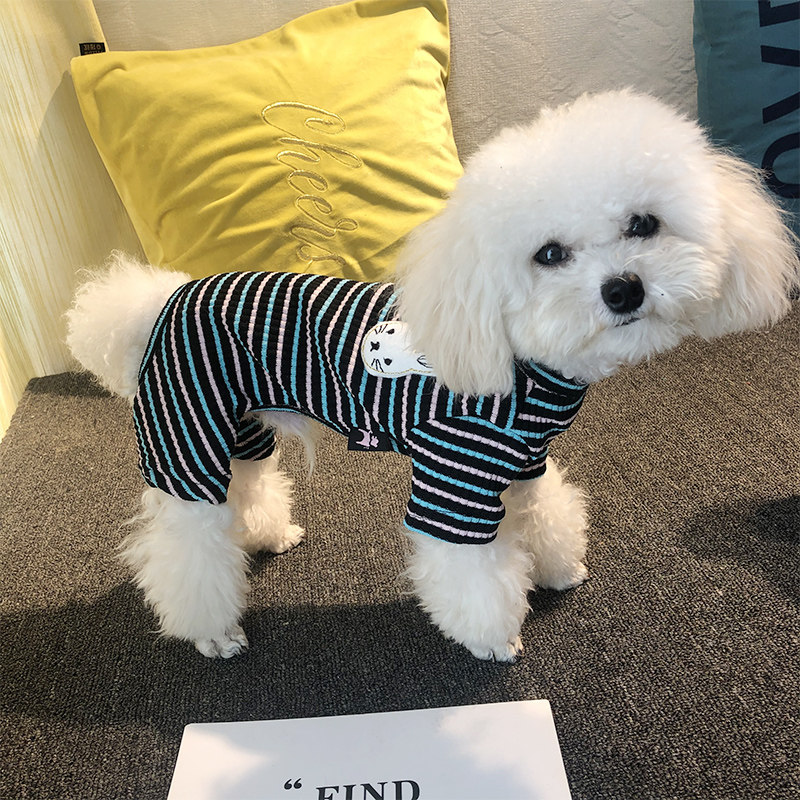 ebaerr宠物衣服全棉立体兔子四脚衣泰迪比熊猫衣服狗狗四脚衣