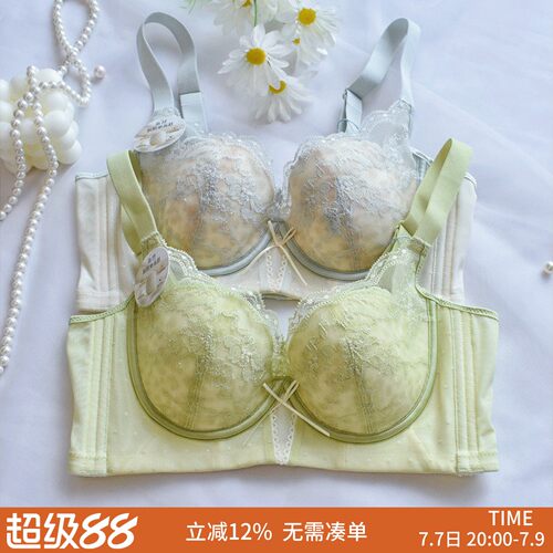 贝壳杯软钢圈聚拢上托豹纹文胸罩