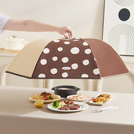 冬季保温菜罩2023新款家用饭桌盖菜罩可折叠餐桌罩食物罩防尘罩子