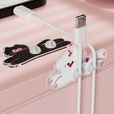 诺室猫狗亚克力理线器数据线固定