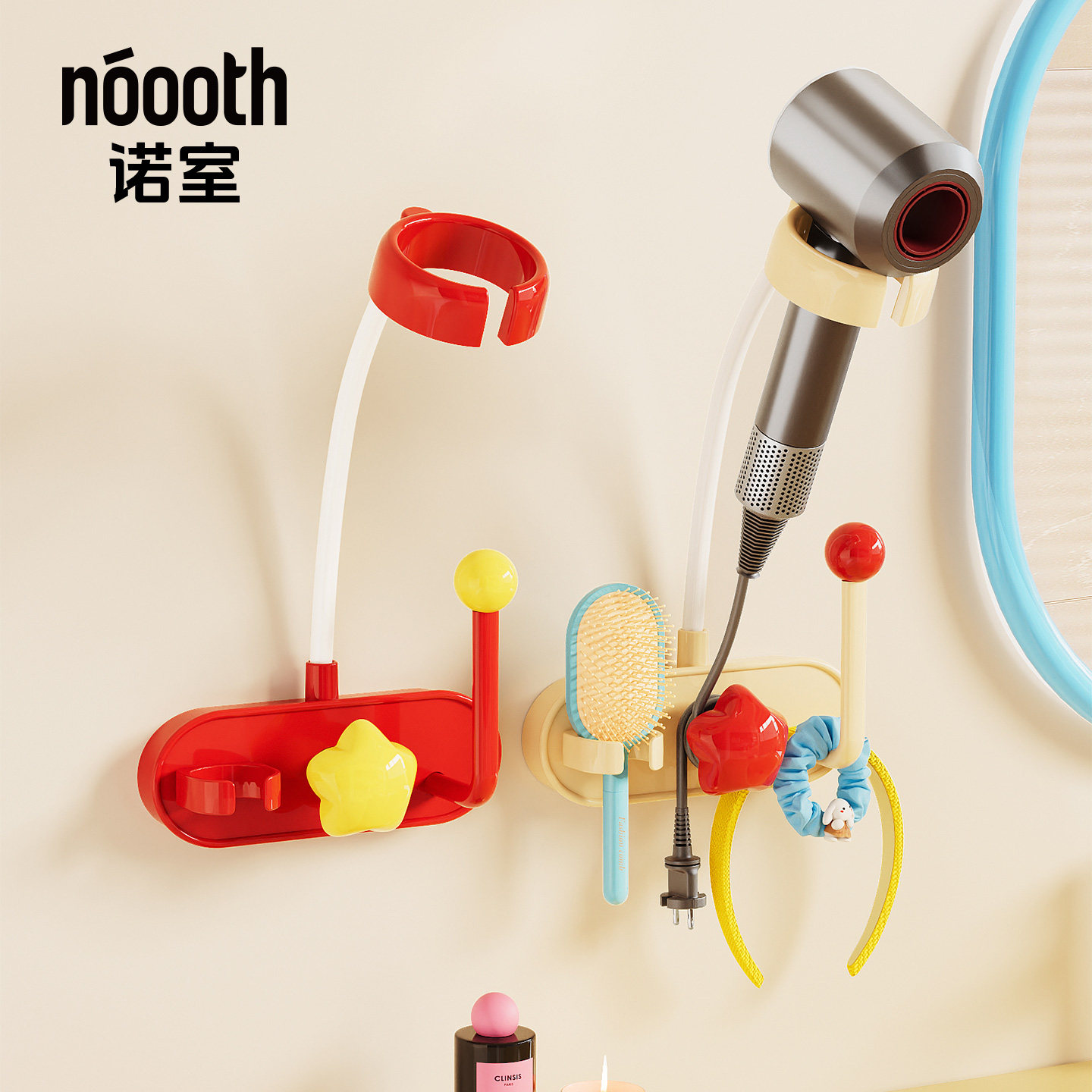 诺室电吹风机支架卫生间壁挂式免打孔懒人解放双手风筒收纳挂架,家庭/个人清洁工具,吹风机置物架,淘宝优惠券,粉丝福利购,淘宝优惠卷