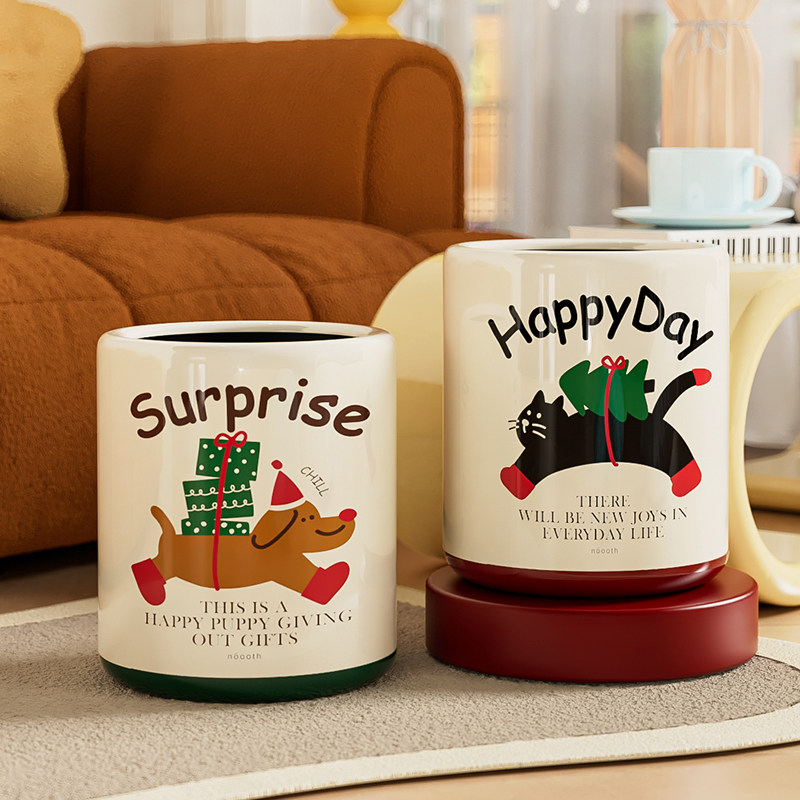 诺室家用垃圾桶客厅卧室大号高颜值现代简约创意可爱垃圾筒ins风