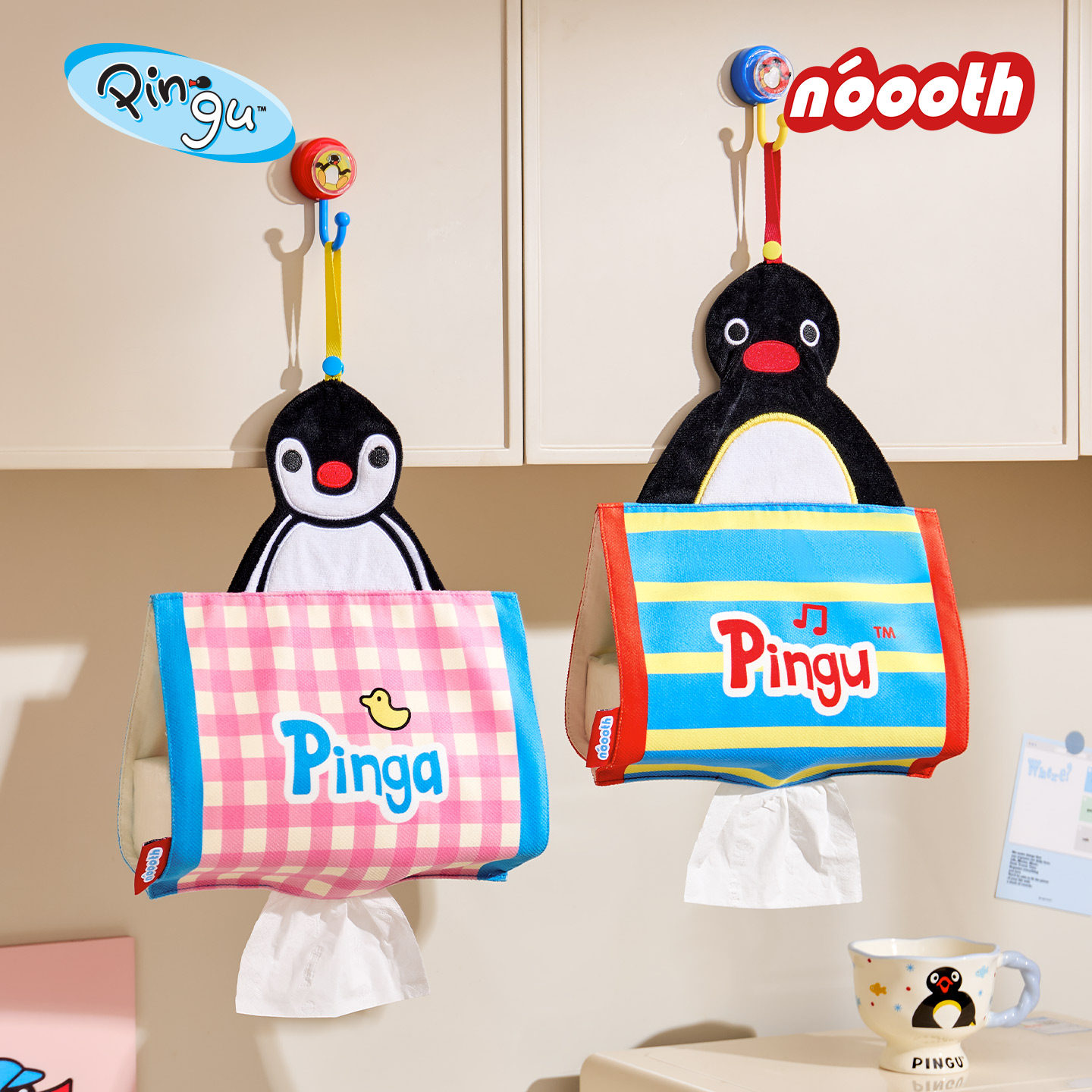 诺室pingu联名壁挂式抽纸盒车载图片