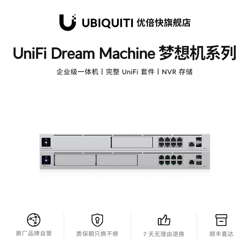 UniFi UDM-SE/UDM-Pro-Max万兆企业路由POE交换监控门禁一体机企业级安全网关NVR云管理Ubiquiti优倍快UBNT