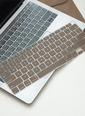 时尚流行莫兰迪棕键盘膜mac13/14/15/16寸膜macAir13/pro13M1保护