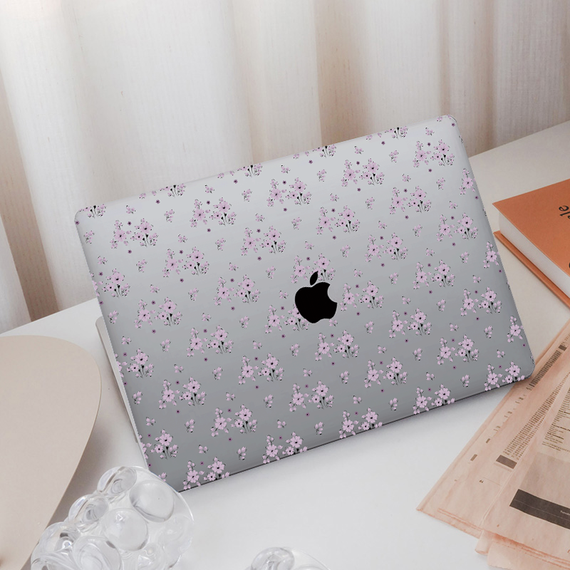 紫花漫语Mac13寸M1保护套air15寸电脑壳pro13MacbookM4Pro14