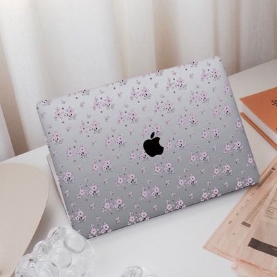 紫花漫语Mac13寸M1保护套air15寸电脑壳pro13MacbookM4Pro14