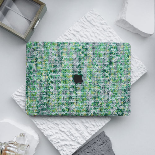 草绿色小香风格纹适用2024苹果电脑保护套macbookpro14m3m2保护壳macbookair15寸macair13外壳macpro16pro13