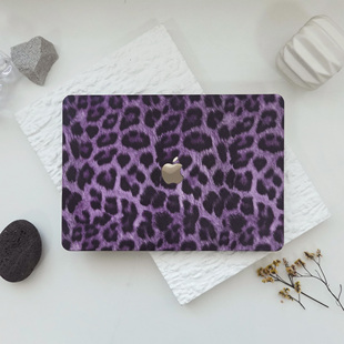 Air 外壳 MacBook 2025MacBook Pro 紫色豹纹壳苹果电脑保护套适用于MacBook