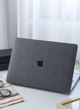质感岩石纹理深灰色Mac13.6寸M1保护套air15寸电脑壳pro13