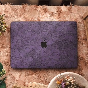 精美压花 Mac壳Mac13.6寸M1保护套air15寸电脑壳pro13 冷艳紫