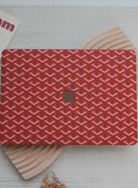 托特纹艳红款2024新款苹果电脑保护套适用于macbookprom113保护壳笔记本air15macm2air13macbookpro16寸外壳