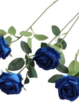 绒布玫瑰花仿真花情人节假花家居装饰花客厅摆件婚礼场景插花布置