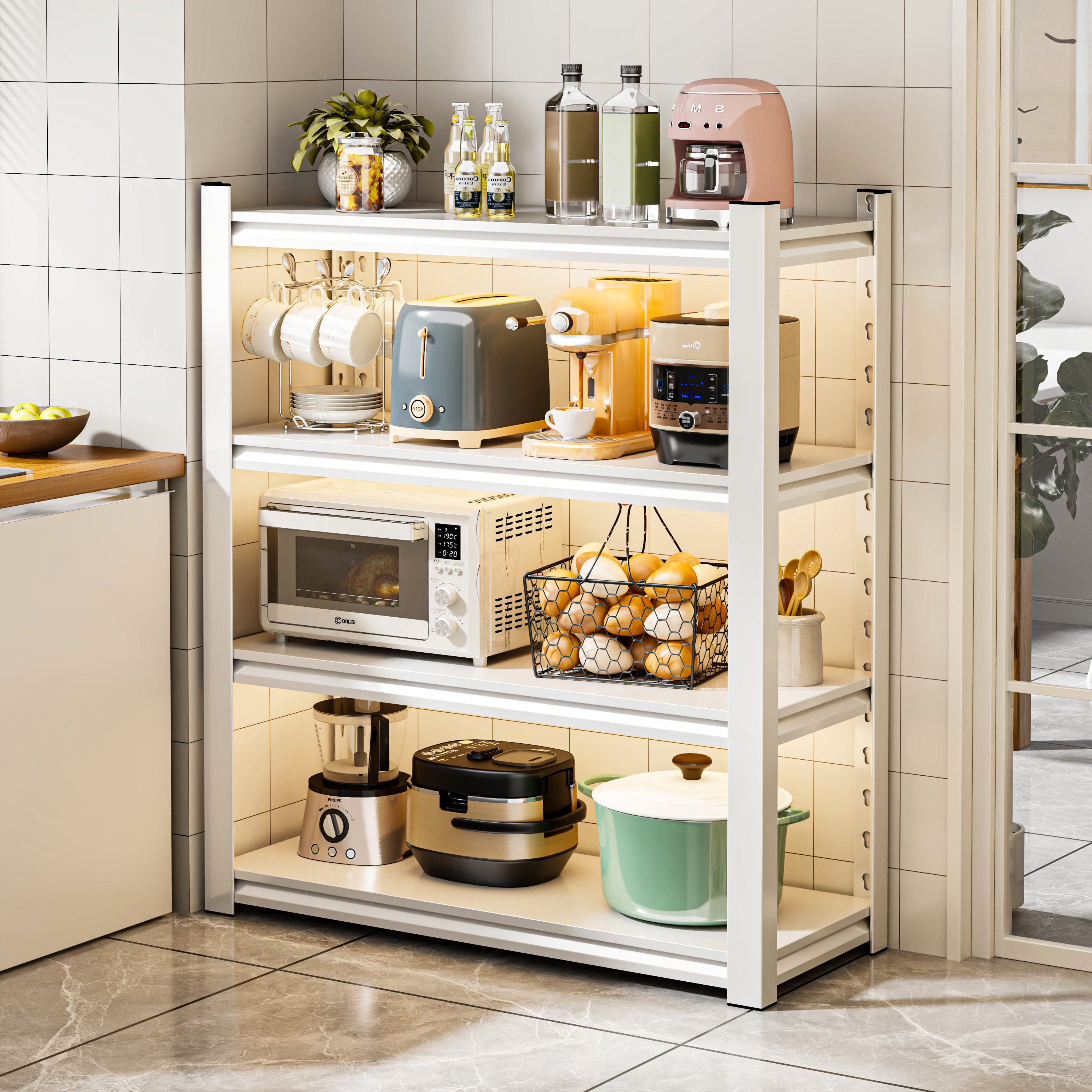 家用厨房置物架落地多层