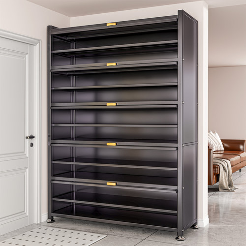 钢制鞋柜防尘入户家用门口入户玄关柜大容量一体收纳柜子多层鞋架