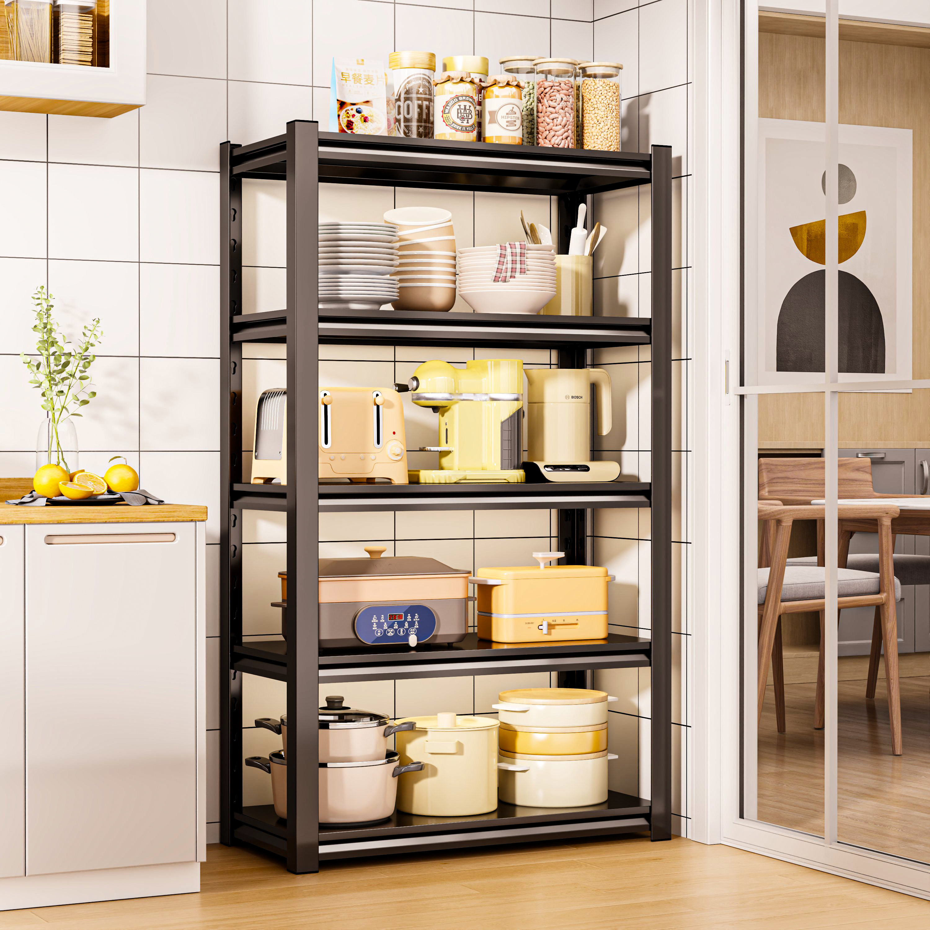 厨房置物架微波炉烤箱落地多层