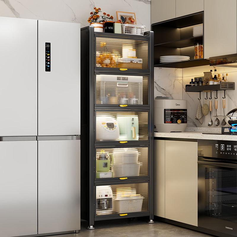 厨房多功能微波炉夹缝收纳柜