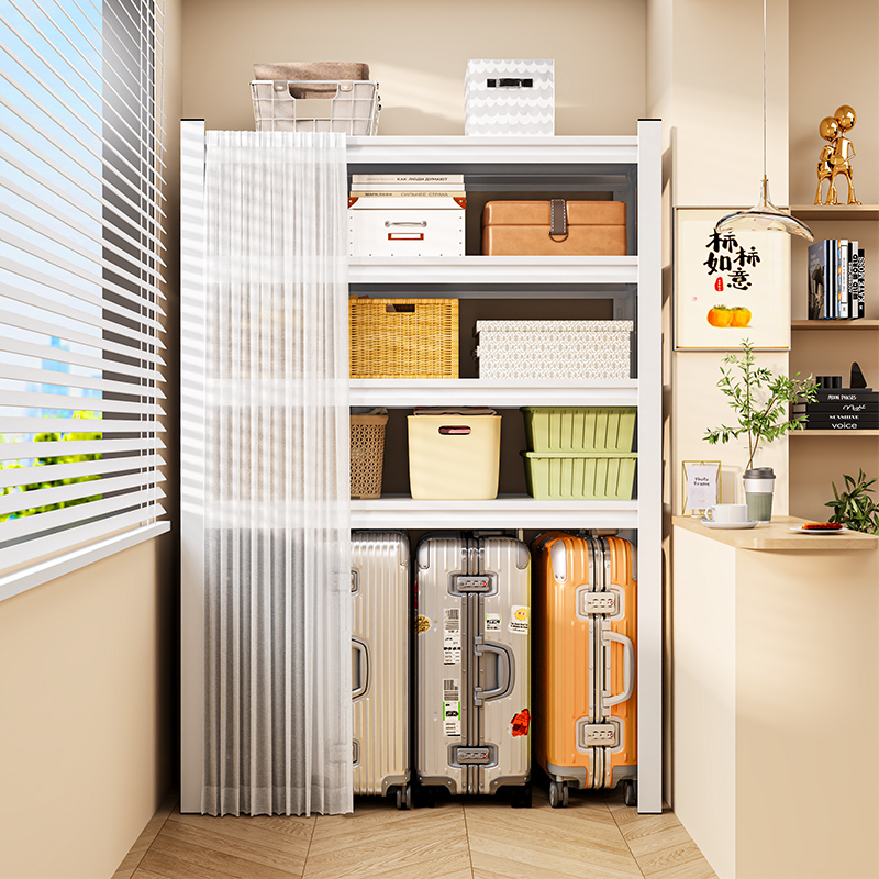 阳台置物架下空式行李箱收纳架家用货架多层落地储物架储藏间架子