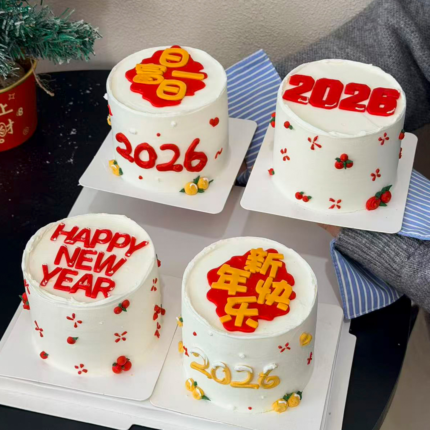 2026新年快乐翻糖刻字切模压模具