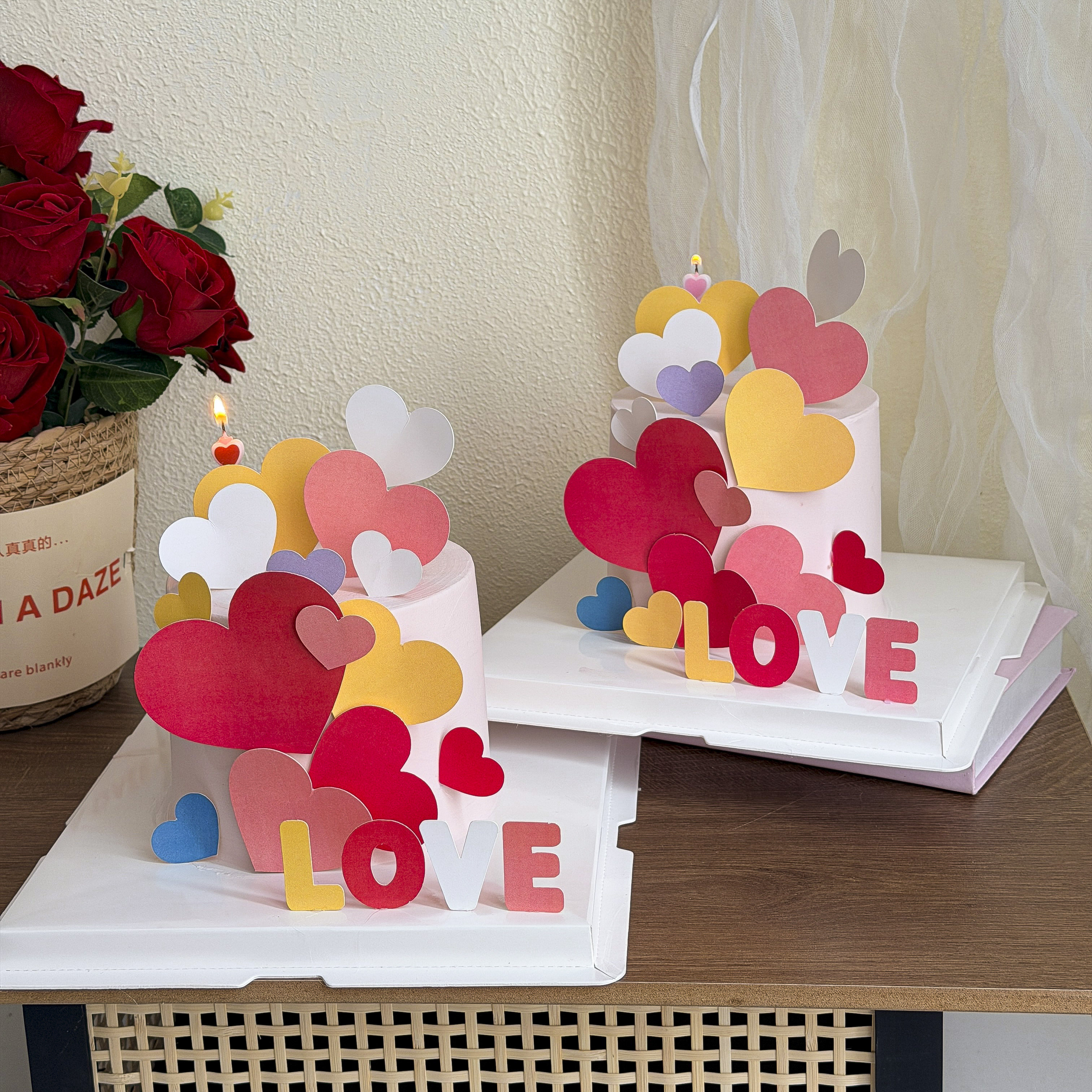 2.14七夕情人节多巴胺彩色爱心蛋糕装饰情侣告白LOVE蜡烛烘焙插件,节庆用品/礼品,节日装扮用品,淘宝优惠券,粉丝福利购,淘宝优惠卷