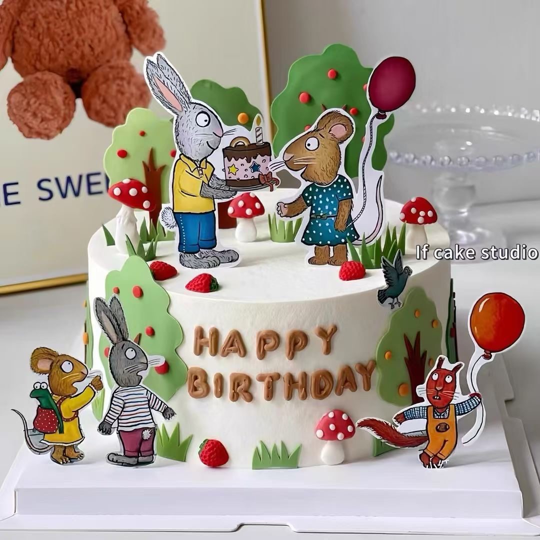 新款手绘波西和皮普蛋糕装饰插牌生日周岁小兔子气球儿童卡通插件,节庆用品/礼品,节日装扮用品,淘宝优惠券,粉丝福利购,淘宝优惠卷