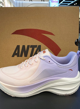 安踏叶子跑步鞋女秋季新款厚底8增高运动休闲鞋官方正品122545535