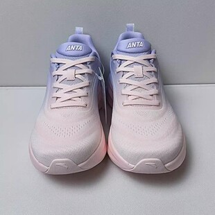 安踏叶子跑步鞋女轻质厚底增高有氧8慢跑运动鞋女款正品122615536