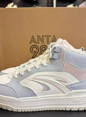 安踏982棉鞋女板鞋高帮2025冬新款加绒保暖6运动休闲鞋122548971