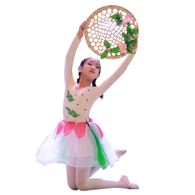 儿童舞蹈服我家住在桃花山女