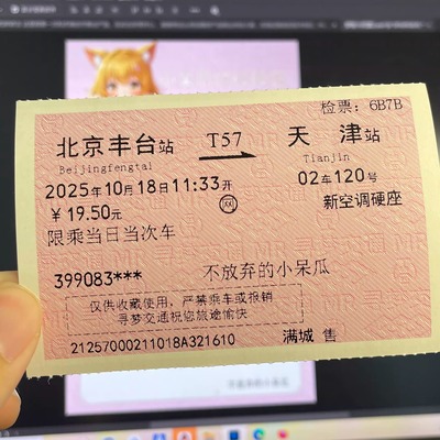 明星应援火车迷乘车纪念票据盲盒可许愿铁路文创毕业礼物影视道具