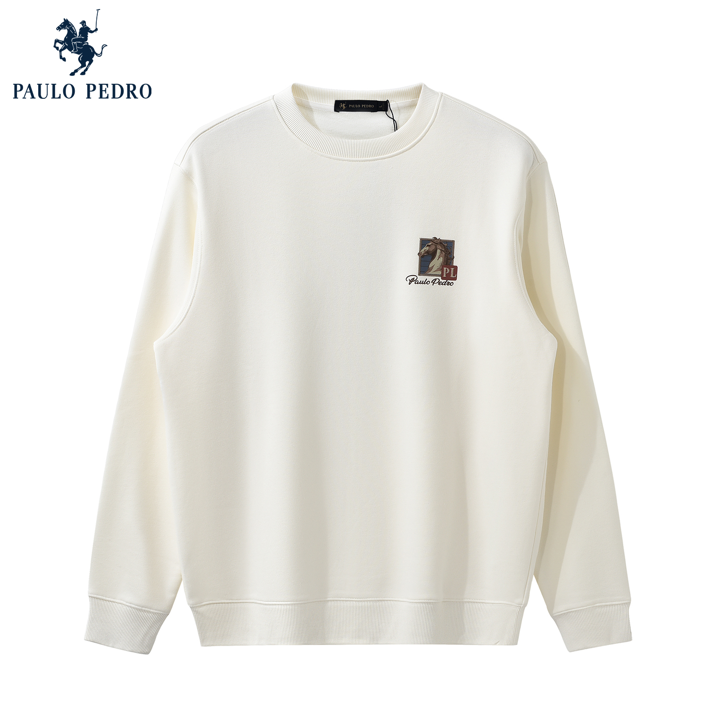 保罗彼得2025秋冬新款男马年圆领卫衣长袖红色宽松上衣TCECW00131