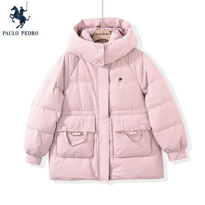 保罗彼得冬季新款女士连帽羽绒服90鸭绒外套加厚面包服WWDD76670