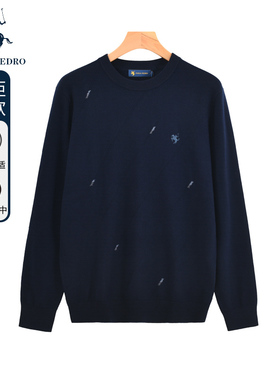 保罗彼得秋冬季纯羊毛衫男士针织打底保暖亲肤舒适毛衣MLCC34520