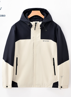 保罗彼得2025年春装新款男士长袖连帽夹克短外套三防RBEA52050