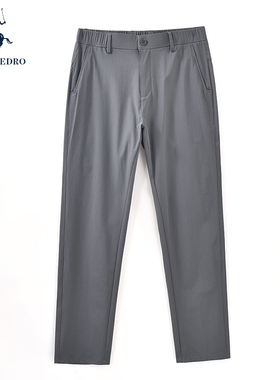 保罗彼得2025春夏男休闲长裤专柜同款松紧舒适弹力轻薄ZFEA73411