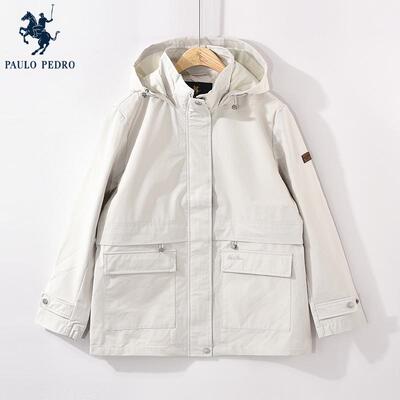 保罗彼得春秋新款女连帽防风防水冲锋衣外套保暖风衣SKDC73630