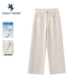 女纯棉牛仔白色休闲宽松阔腿长裤 保罗彼得2025秋季 新款 BLECN00300