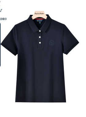 保罗彼得夏季新款女士休闲短袖POLO衫棉T恤显瘦百搭上衣TCDB40041