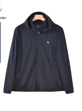 保罗彼得春秋新款男士时尚宽松休闲夹克连帽可拆卸外套YCDA73350