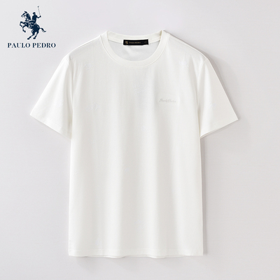 保罗彼得夏季男短袖T恤新款圆领时尚柔软亲肤休闲上衣TBEB65430