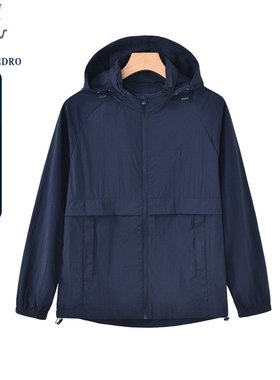 保罗彼得春秋新款男士休闲时尚超薄夹克连帽宽松防晒衣BJCA72201
