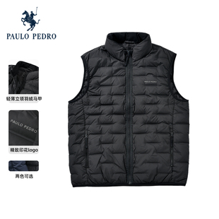 保罗彼得2025冬季新款男加厚马甲无袖羽绒服保暖内外穿WQED59591
