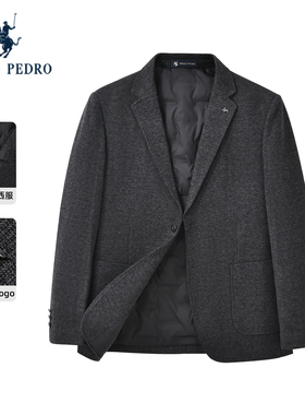 保罗彼得2025冬季男90鸭绒商务西装羽绒服保暖大衣外套FCEDX00030